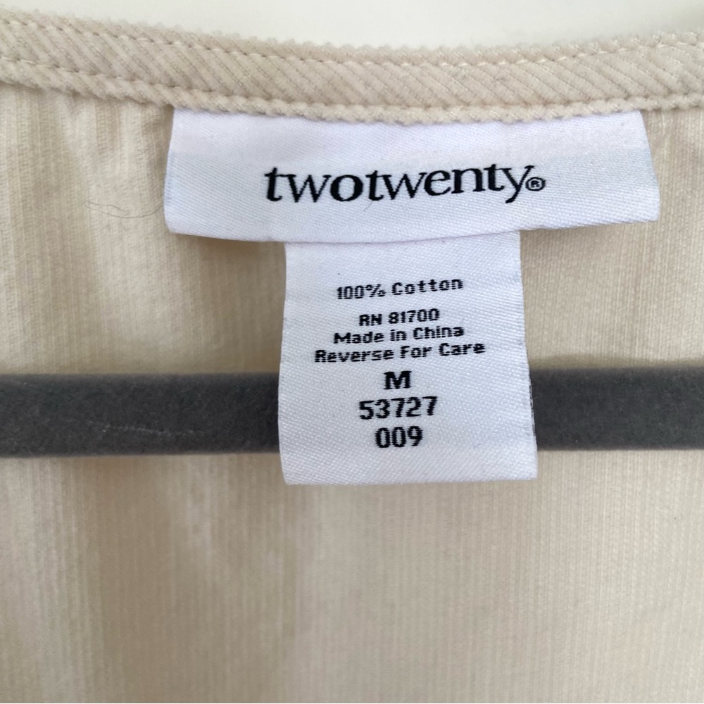 Vtg Two Twenty Jumper Overall Dress Size M Corduroy Cottagecore Prairie Country - Picture 5 of 11